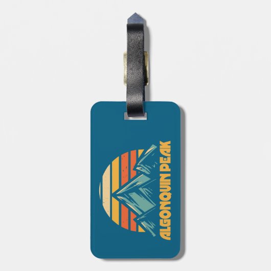Algonquin Peak Retro Türkis Gepäckanhänger (Rückseite vertikal)