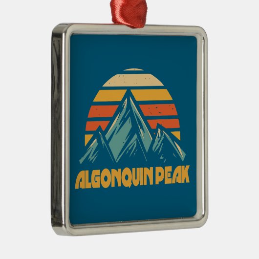 Algonquin Peak Retro Türkis Ornament Aus Metall (Rechts)