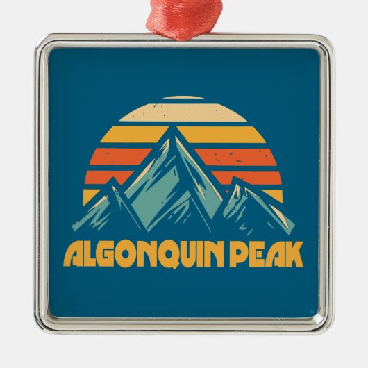 Algonquin Peak Retro Türkis Ornament Aus Metall (Vorne)