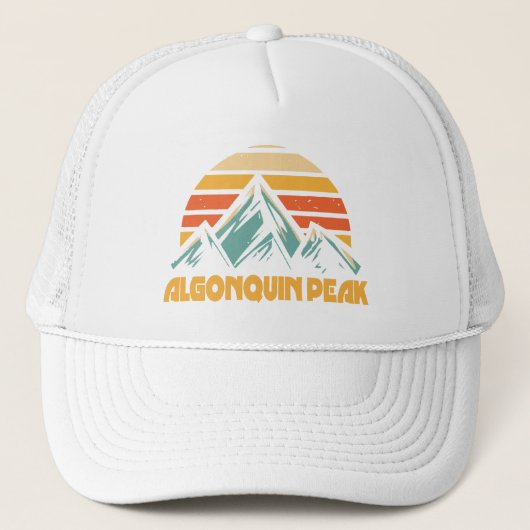 Algonquin Peak Retro Türkis Truckerkappe (Vorderseite)