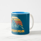 Algonquin Peak Retro Türkis Zweifarbige Tasse (VorderseiteRechts)