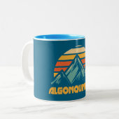 Algonquin Peak Retro Türkis Zweifarbige Tasse (Vorderseite Links)