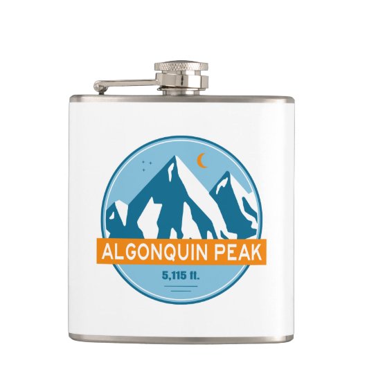 Algonquin Peak Sterne Mond Flachmann (Vorderseite)