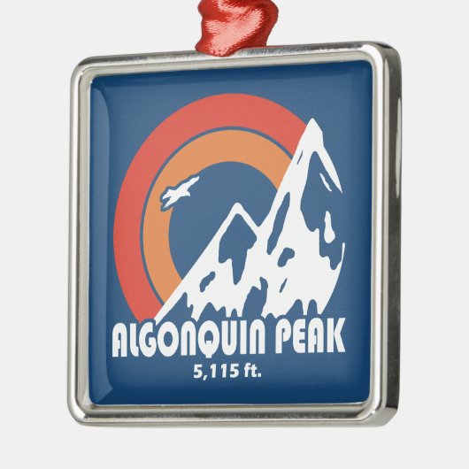 Algonquin Peak Sun Eagle Ornament Aus Metall (Links)