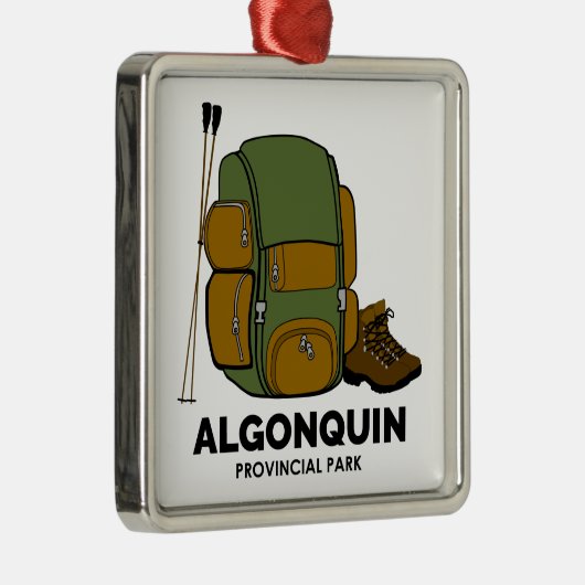 Algonquin Provincial Park Backpack Ornament Aus Metall (Rechts)