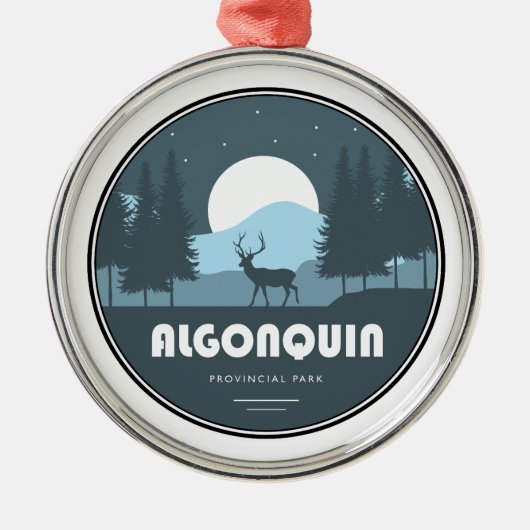 Algonquin Provincial Park Deer Ornament Aus Metall (Vorne)