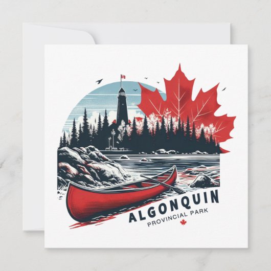 Algonquin Provincial Park Feiertagskarte (Vorderseite)