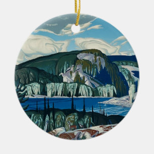 Algonquin Provincial Park Gemälde von AJ Casson Keramik Ornament