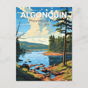 Algonquin Provincial Park Reise Kunst Vintage Postkarte