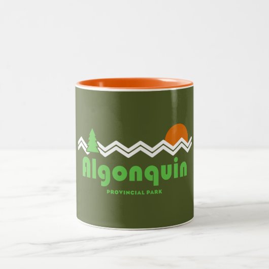 Algonquin Provincial Park Retro Zweifarbige Tasse (Mittel)