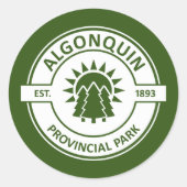 Algonquin Provincial Park Runder Aufkleber (Vorderseite)