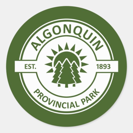 Algonquin Provincial Park Runder Aufkleber (Vorderseite)
