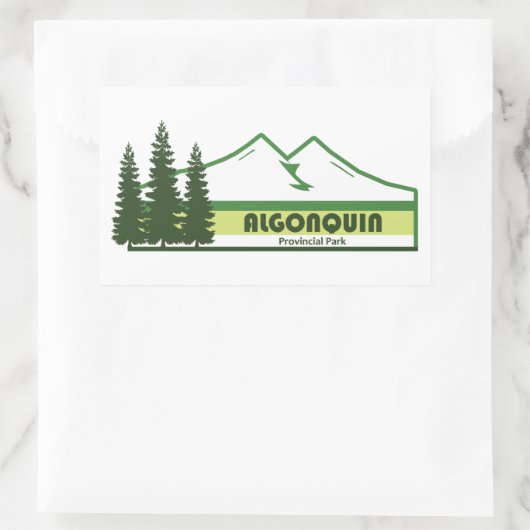 Algonquin Provinzpark Grüne Streifen Rechteckiger Aufkleber (Tasche)