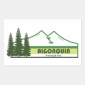 Algonquin Provinzpark Grüne Streifen Rechteckiger Aufkleber (Vorderseite)