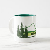 Algonquin Provinzpark Grüne Streifen Zweifarbige Tasse (Vorderseite Links)