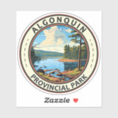 Algonquin Provinzpark Reisen Vintag Aufkleber (Blatt)