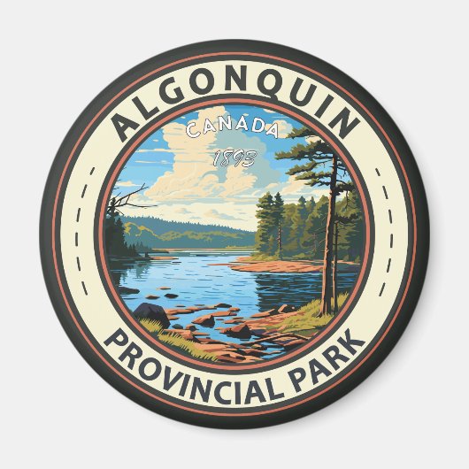 Algonquin Provinzpark Reisen Vintag Magnet (Vorne)