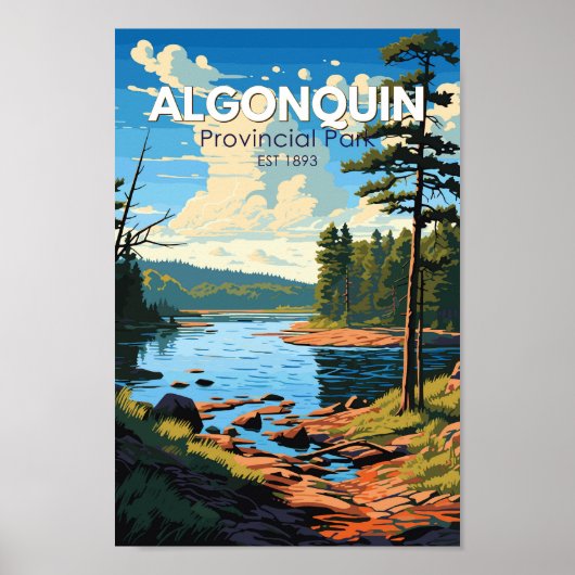 Algonquin Provinzpark Reisen Vintag Poster (Vorne)