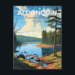 Algonquin Provinzpark Reisen Vintag Postkarte<br><div class="desc">Algonquin Provincial Park Vektorgrafik Design. Seine Wälder,  Flüsse und zahlreiche Seen,  darunter der große See von zwei Flüssen,  sind Zuhause zum Elch,  Bären und gemeinsamen Löwen.</div>