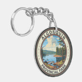Algonquin Provinzpark Reisen Vintag Schlüsselanhänger (Vorderseite links)