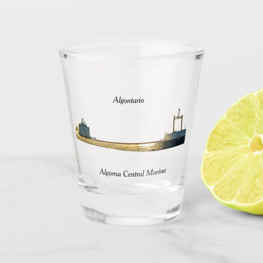 Algontarier-Schussglas Schnapsglas (Vorderseite)
