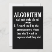 Algorithm Definition Computerprogrammierung Dankeskarte (Vorderseite)