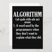 Algorithm Definition Computerprogrammierung Einladung (Vorne/Hinten)