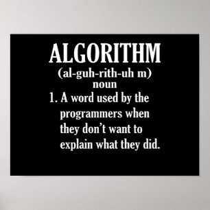Algorithm Definition Computerprogrammierung Poster