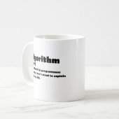 Algorithm Funny Dictionary Definition Programmer Kaffeetasse (Vorderseite Links)