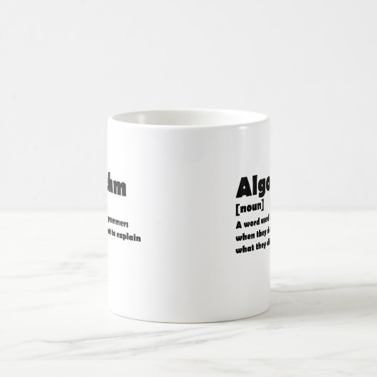Algorithm Funny Dictionary Definition Programmer Kaffeetasse (Mittel)