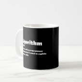 Algorithm Funny Dictionary Definition Programmer Kaffeetasse (Vorderseite Links)