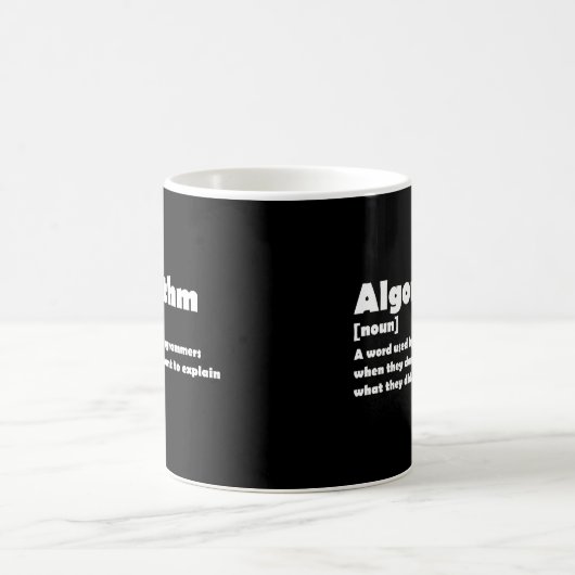 Algorithm Funny Dictionary Definition Programmer Kaffeetasse (Mittel)