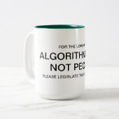 ALGORITHMEN SIND KEINE MENSCHEN-Tasse Zweifarbige Tasse (Vorderseite Links)