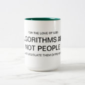 ALGORITHMEN SIND KEINE MENSCHEN-Tasse Zweifarbige Tasse (Mittel)