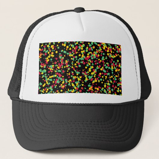 Algorithmic Rasta Art Snapback Truckerkappe (Vorderseite)