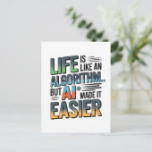 Algorithmus für künstliche Intelligenz Postkarte (Stehend Vorderseite)