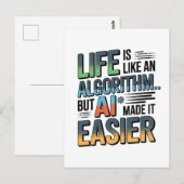 Algorithmus für künstliche Intelligenz Postkarte (Vorne/Hinten)