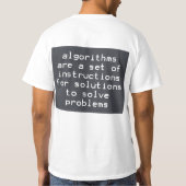 Algorithmus Instructions Solutions Löst Probleme T-Shirt (Rückseite)