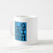 Algorithmus, mathematische Formel Kaffeetasse (Vorderseite Links)