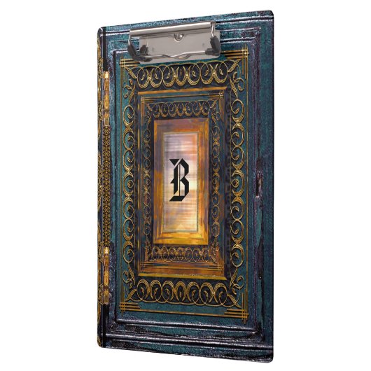 Algortex Elkin Old Book Style Cool Monogramm Klemmbrett (Links)