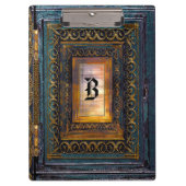 Algortex Elkin Old Book Style Cool Monogramm Klemmbrett (Vorderseite)