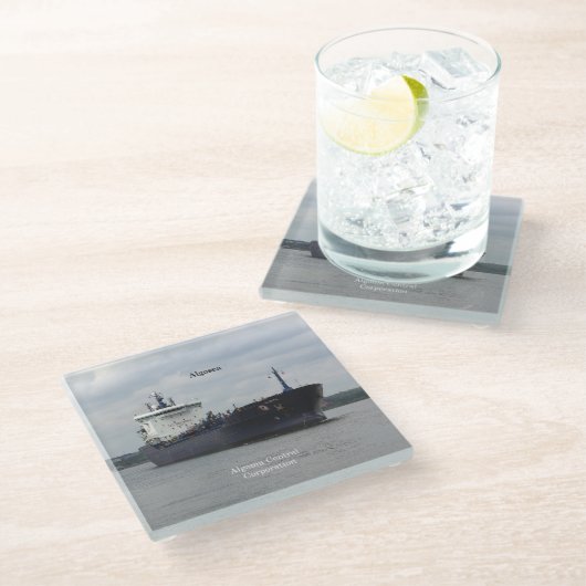 Algoseglas-Untersetzer Glasuntersetzer (Schrägansicht)