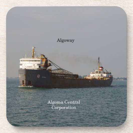 Algoway-Set von 6 harten Kunststoff-Untersetzer Untersetzer (Vorderseite)