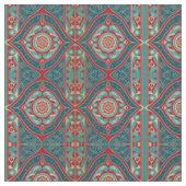 Alhambra Bloom - Maurischer Einfluss Symmetrisch Stoff (Nahaufnahme)