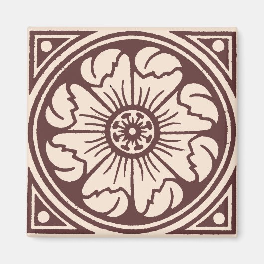 Alhambra Blume Tile One Magnet (Vorne)