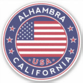 Alhambra California, Alhambra Aufkleber (Vorderseite)