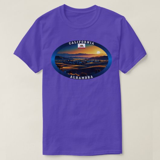 Alhambra California Travel TShirt (Design vorne)