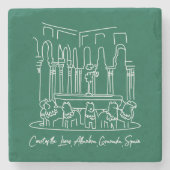 Alhambra Court of the Lions 1 Steinuntersetzer (Vorderseite)