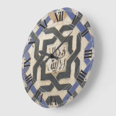 Alhambra-Fliese #10 Große Wanduhr (Winkel)