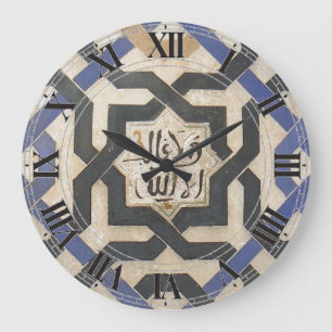 Alhambra-Fliese #10 Große Wanduhr